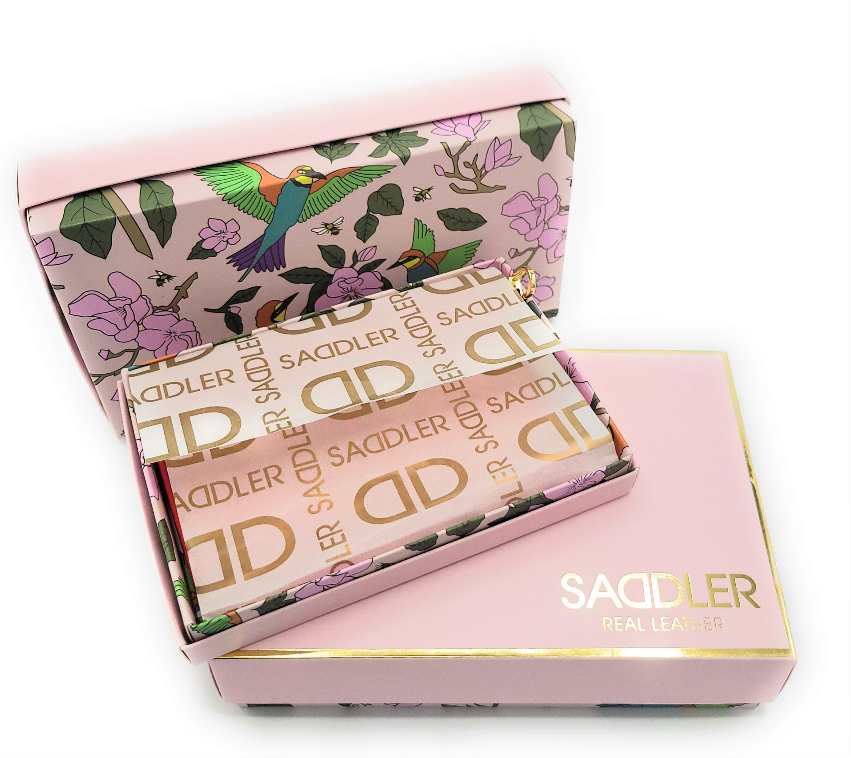 SADDLER FREYA Real Leather Designer RFID Purse & Phone Holder with Strap | Gift Boxed