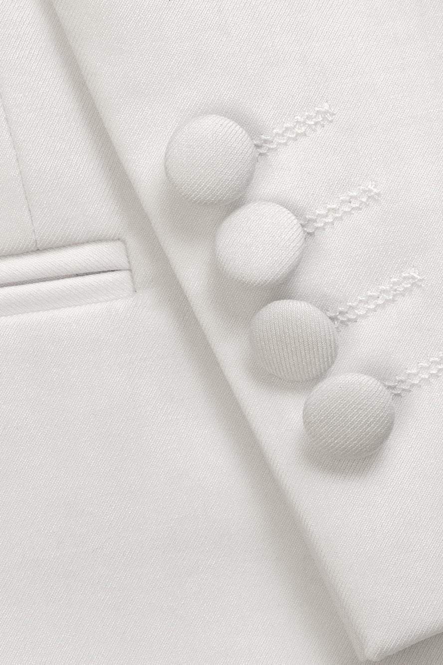"Crew" White Tuxedo Jacket Shawl (Separates)-4
