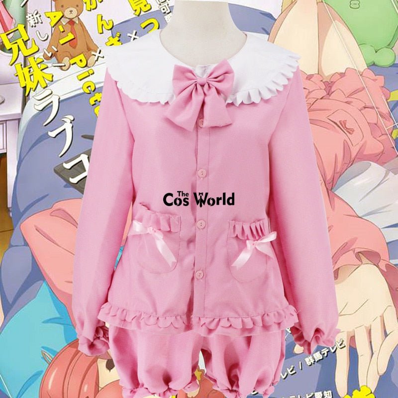Cute Pajamas Nightgown Sleepwear Tops Pants Uniform Outfit Anime Cosplay Costumes-3