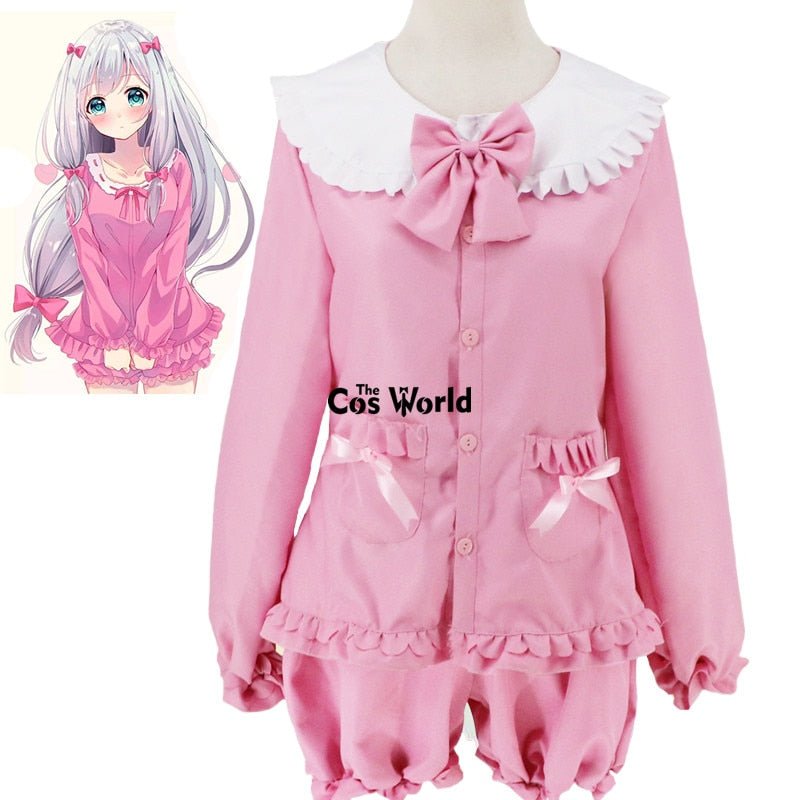 Cute Pajamas Nightgown Sleepwear Tops Pants Uniform Outfit Anime Cosplay Costumes-0