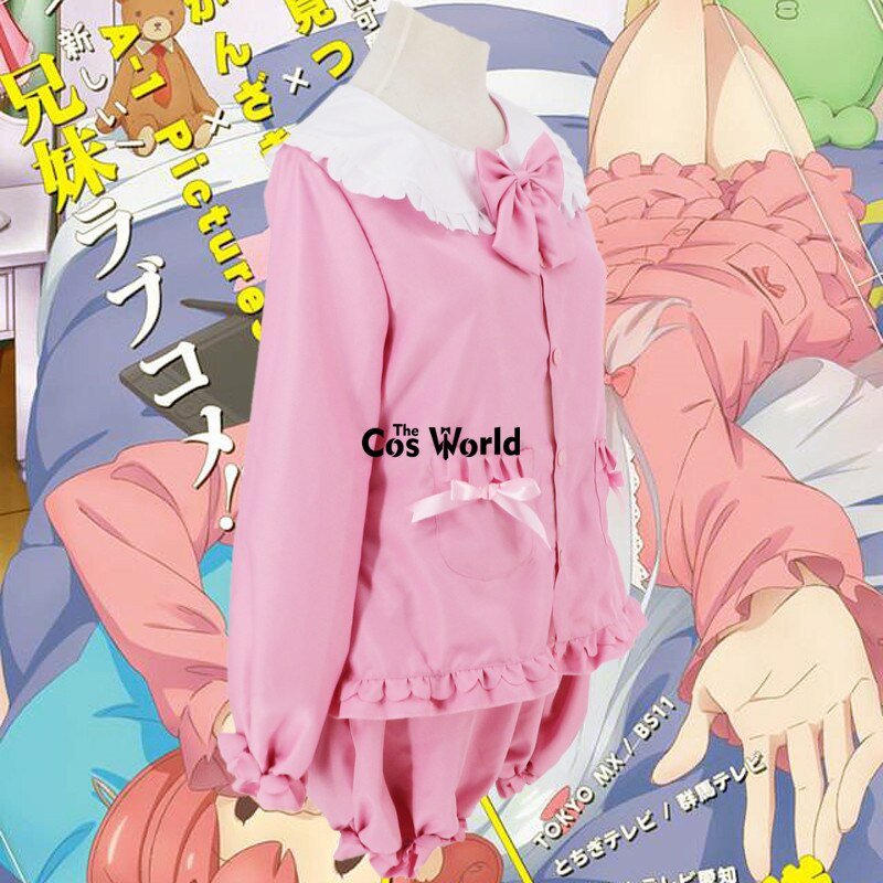 Cute Pajamas Nightgown Sleepwear Tops Pants Uniform Outfit Anime Cosplay Costumes-4
