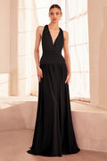 A-line dress with versatile neckline and multiple tie options-6
