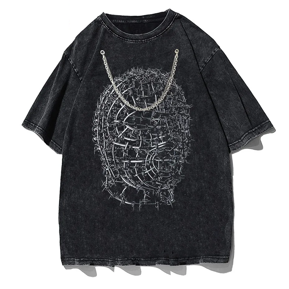 Gothic Vintage Grunge Y2K Oversized Anime T-Shirt-5