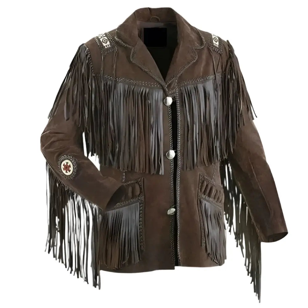Men's Dark Brown Western Leather Jacket