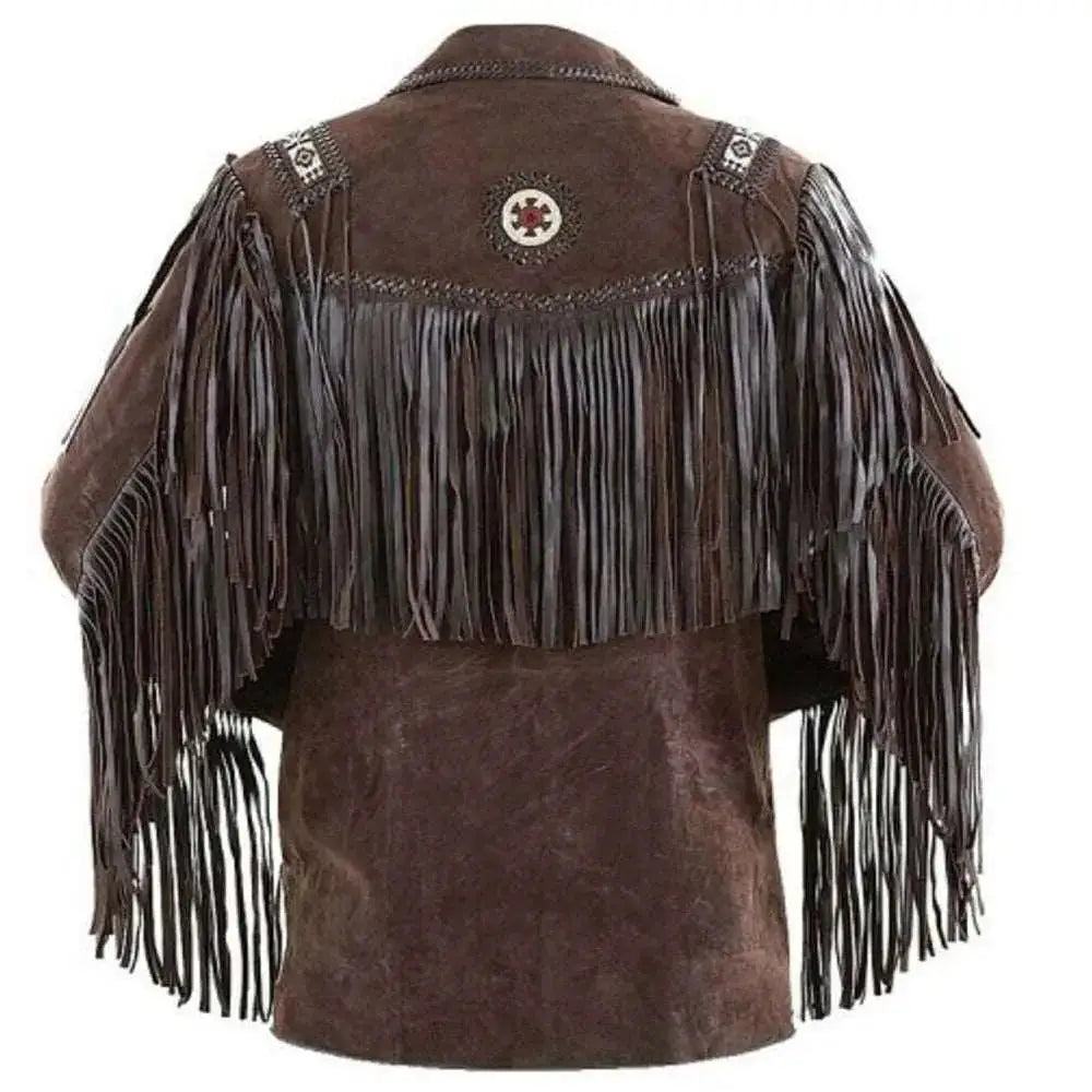 Men's Dark Brown Western Leather Jacket