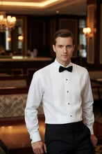 "David" White Wingtip Tuxedo Shirt-5