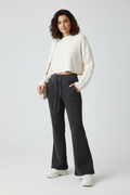 Vintage Washed Flared Fleece Pants