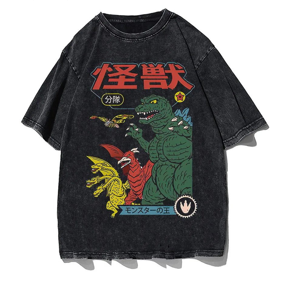 Japanese Anime Print T-Shirt Men Short Sleeve Casual Tee-0