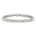AGI Certified 16.00 CTW Pear Shaped Lab Grown Diamond Tennis Bracelet - 14kt White Gold