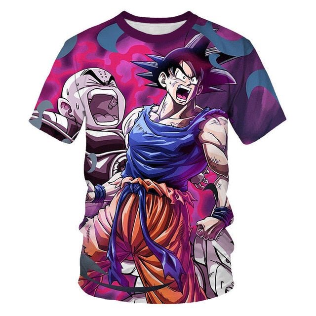 Dragon Ball T Shirt Men Summer Dragon Ball Z super Son Goku Slim Fit Cosplay 3D T-Shirts Vegeta Cool Anime Style Tshirt Homme-2
