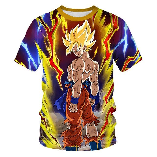 Dragon Ball T Shirt Men Summer Dragon Ball Z super Son Goku Slim Fit Cosplay 3D T-Shirts Vegeta Cool Anime Style Tshirt Homme-7