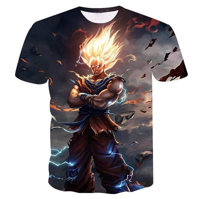 Dragon Ball Z Goku Black Vegeta 3D T-shirt Men 2019 Summer Anime T shirt O-Neck Tshirt Casual Brand Dragonball Tops Tee-2