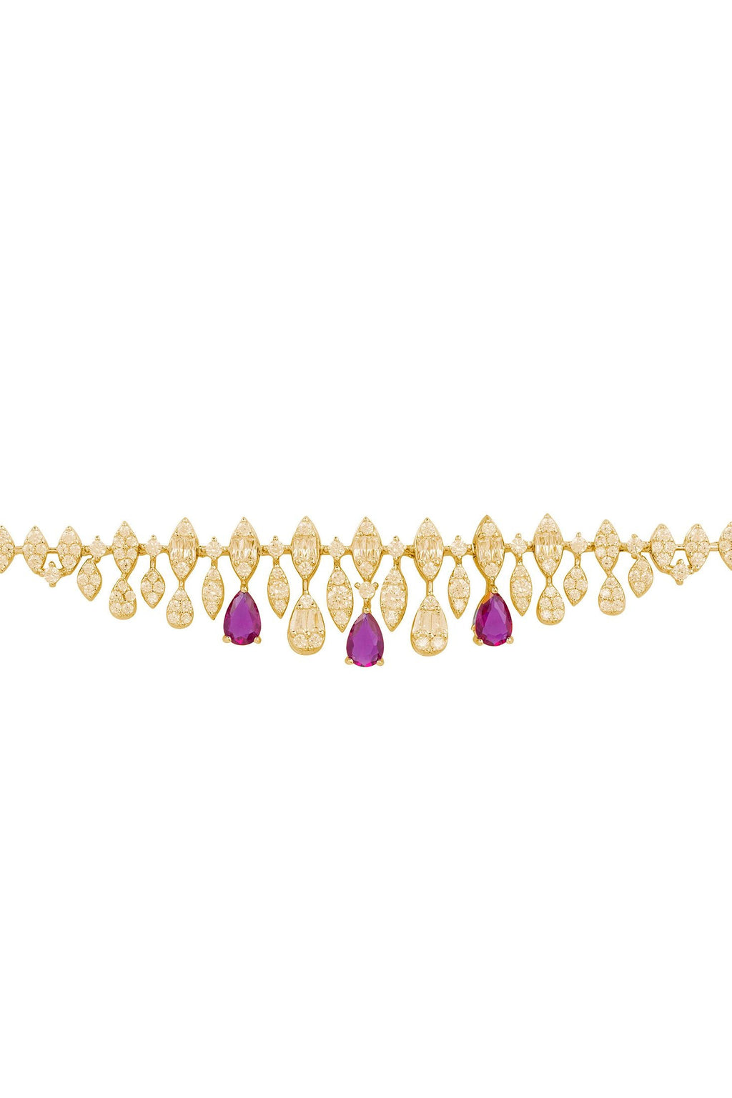 Duchess Ruby Tennis Bracelet Gold