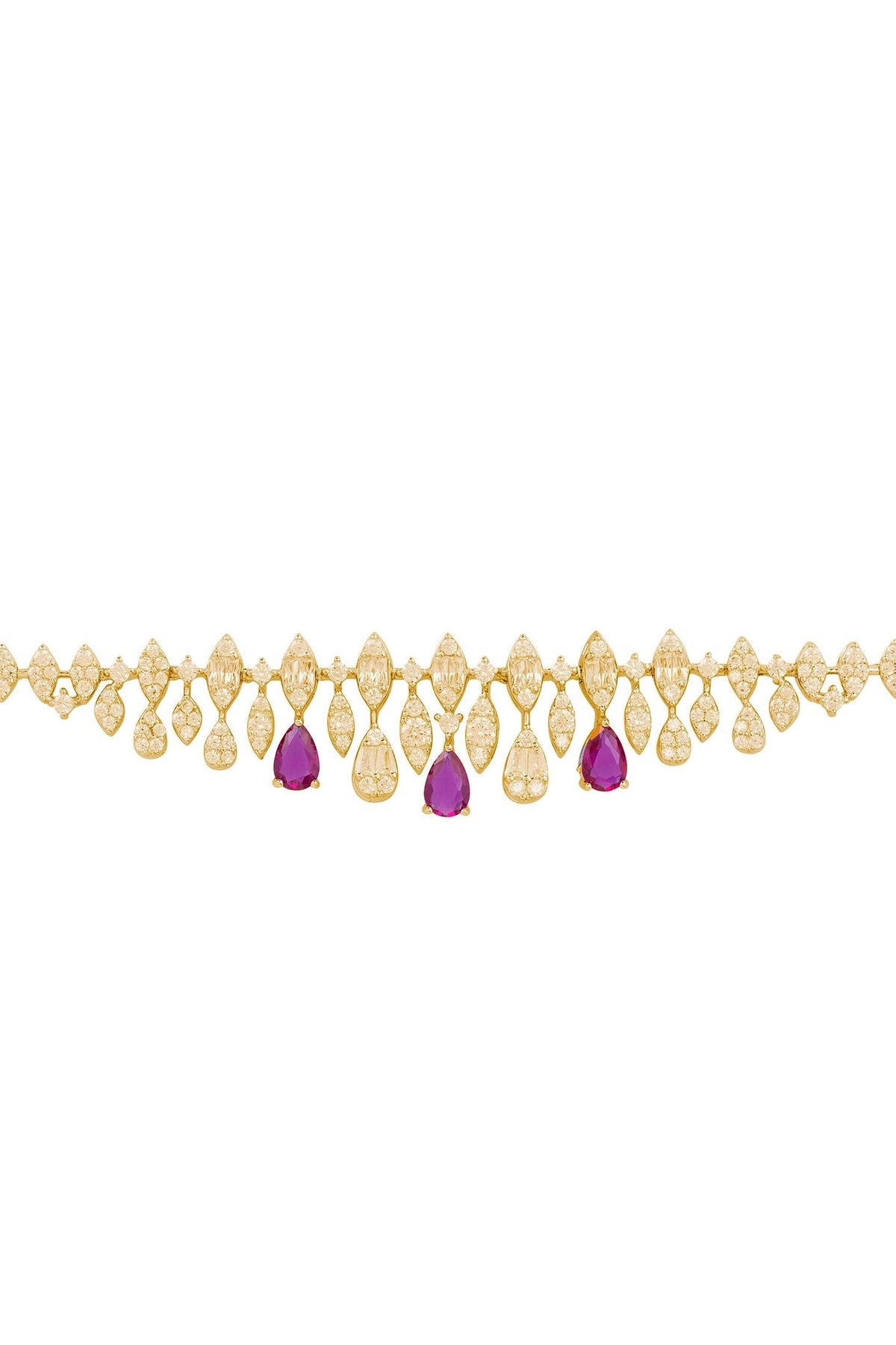 Duchess Ruby Tennis Bracelet Gold
