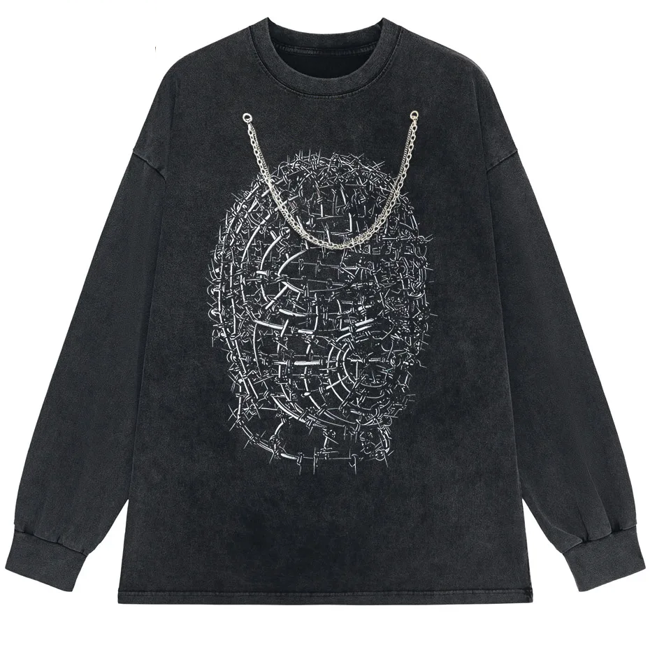 Gothic Vintage Grunge Y2K Oversized Anime T-Shirt-4