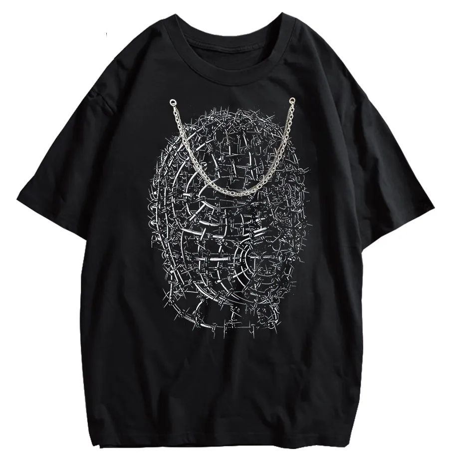 Gothic Vintage Grunge Y2K Oversized Anime T-Shirt-6