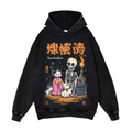 Black source Club T-shirt Japanese Mythical Spirit Beast Anime T-shirt Gods Skull-2