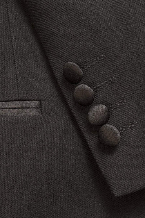 "Edge" Black Tuxedo Jacket Notch (Separates)-1