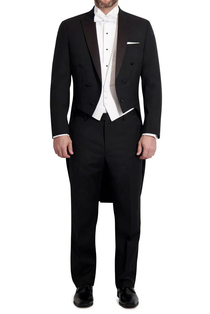 "Edward" Black Tuxedo Tailcoat-4