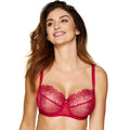 Sheer Mesh Balconette Bra Gorteks Pamela Red-0
