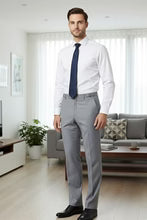 "Ethan" Heather Grey Super 150's Luxury Viscose Blend Suit Pants-1