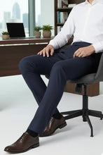 "Ethan" Navy Super 150's Luxury Viscose Blend Suit Pants-2