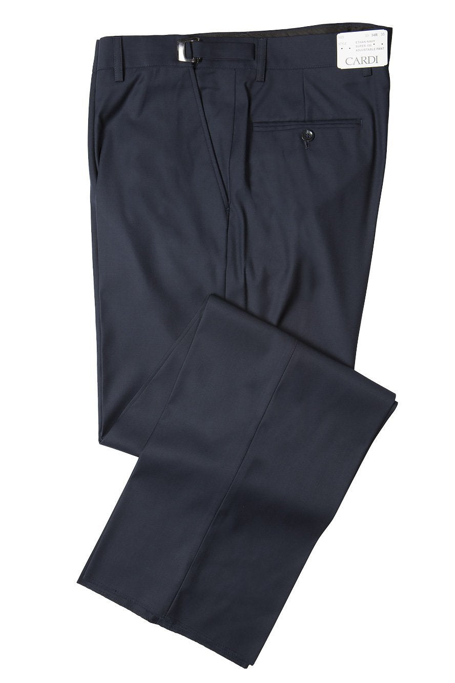 "Ethan" Navy Super 150's Luxury Viscose Blend Suit Pants-5