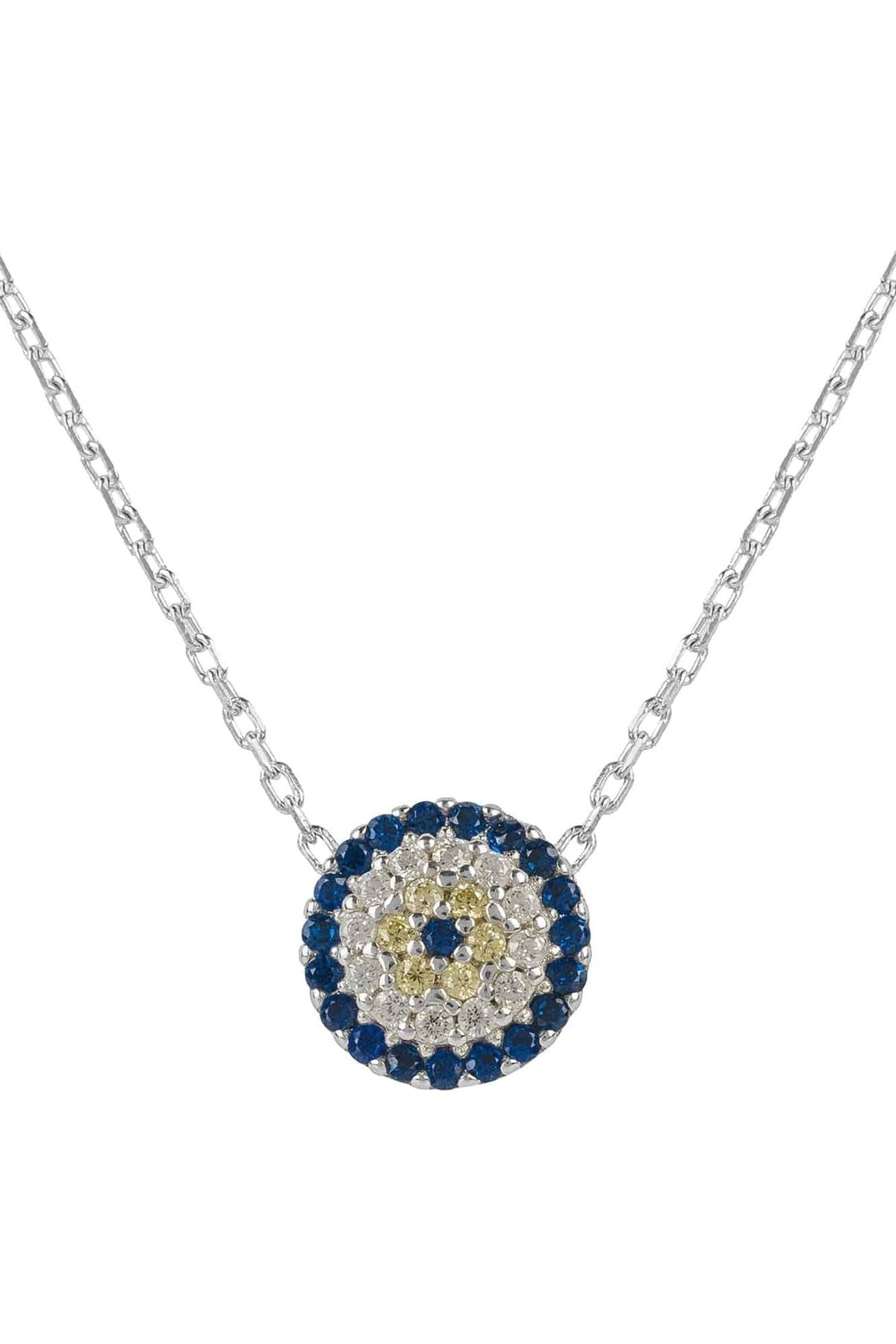 Evil Eye Necklace Silver