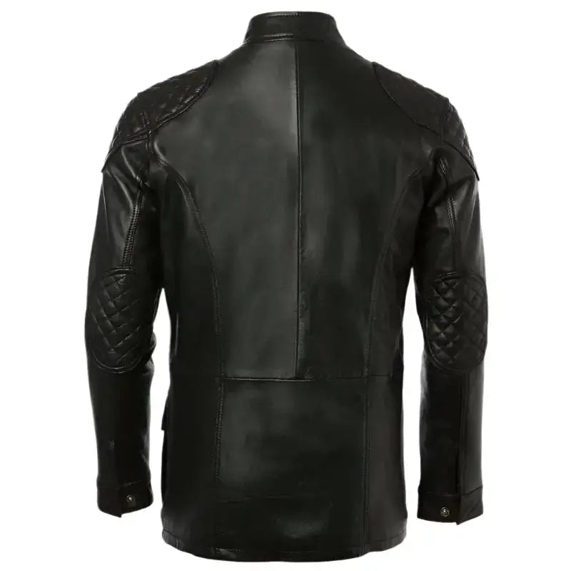 Men’s Exclusive Black Leather Coat-1