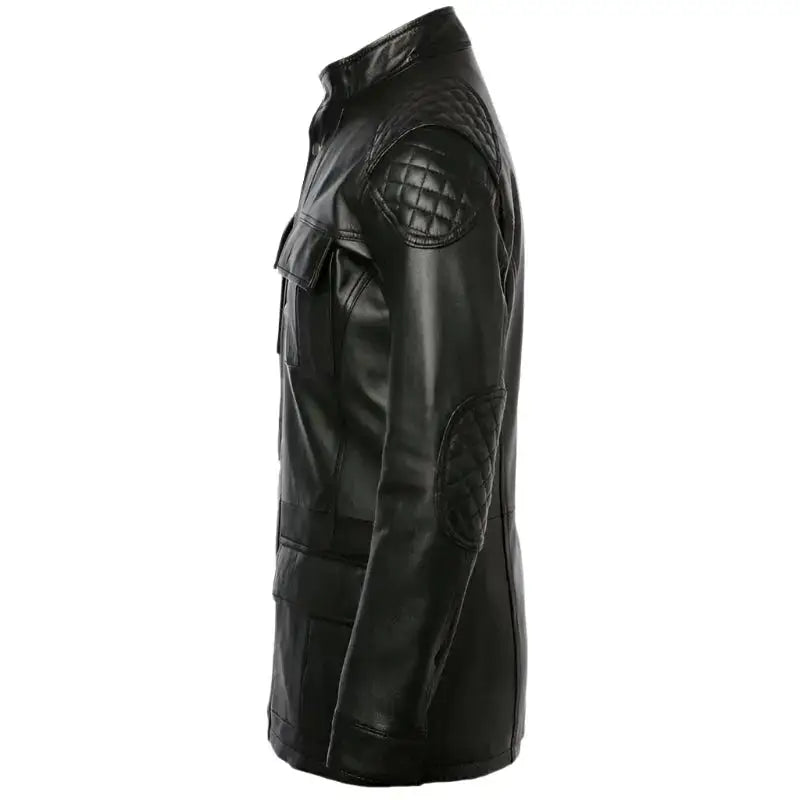 Men’s Exclusive Black Leather Coat-2