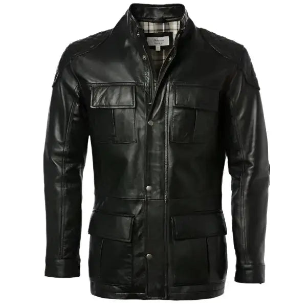 Men’s Exclusive Black Leather Coat-0