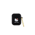 Hello Kitty 3D Kitty Head Airpods 1 / 2 Szilikon tok - Fekete-0