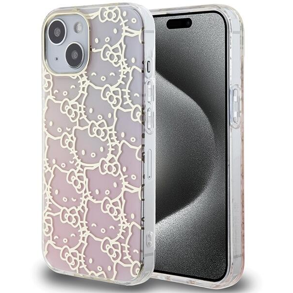 Zadní Kryt Hello Kitty pro Apple iPhone 15 Hello Kitty růžové pohádky Hello (HKHCP15SHCHPEP)-0