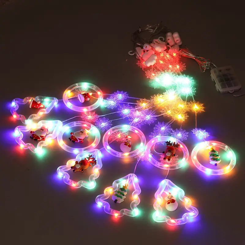 Starry Splendor: Festive Christmas Curtain Lights