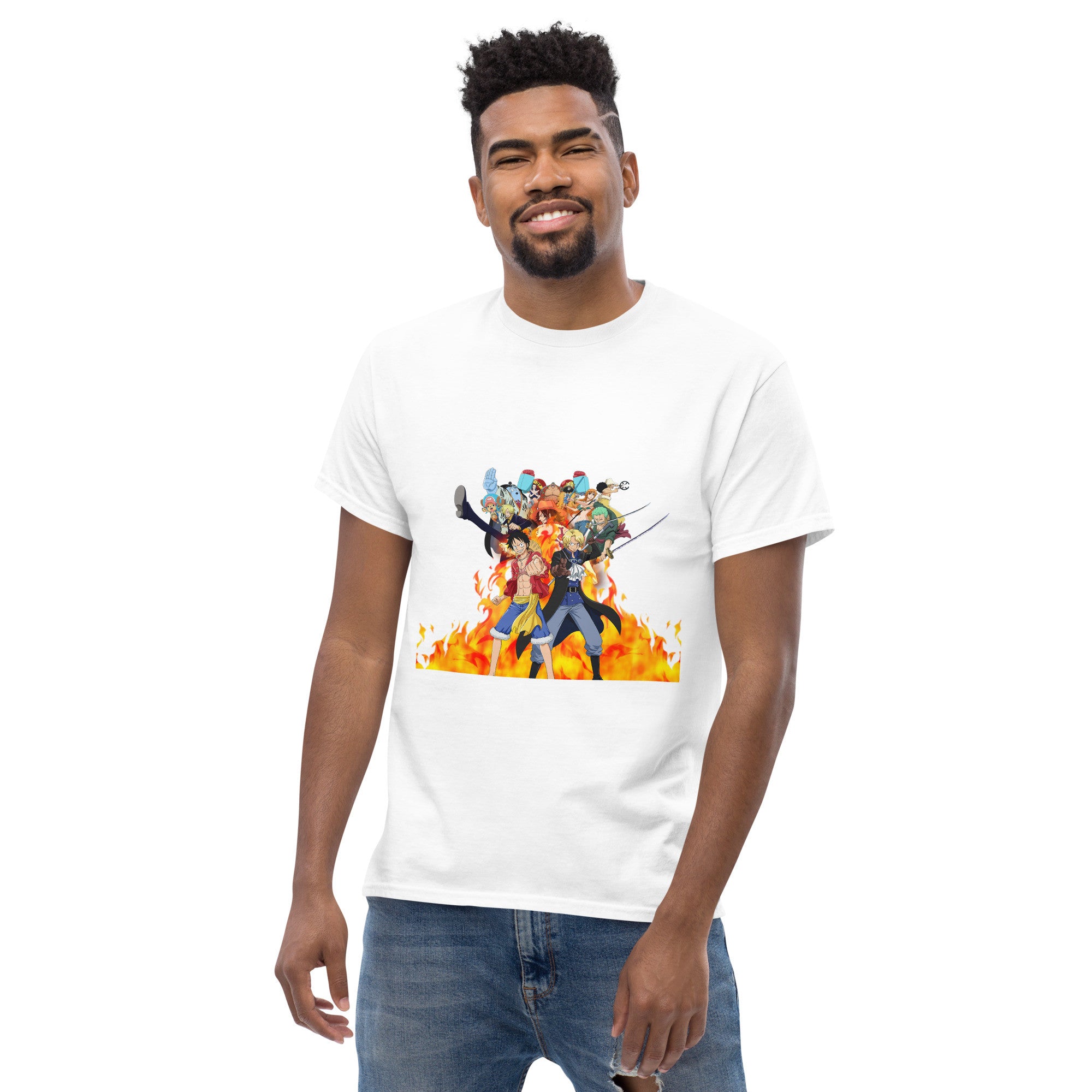 One Piece tees Monkey D. Luffy, Nami, Roronoa Zoro, Shanksn Anime Graphic Tshirt-3