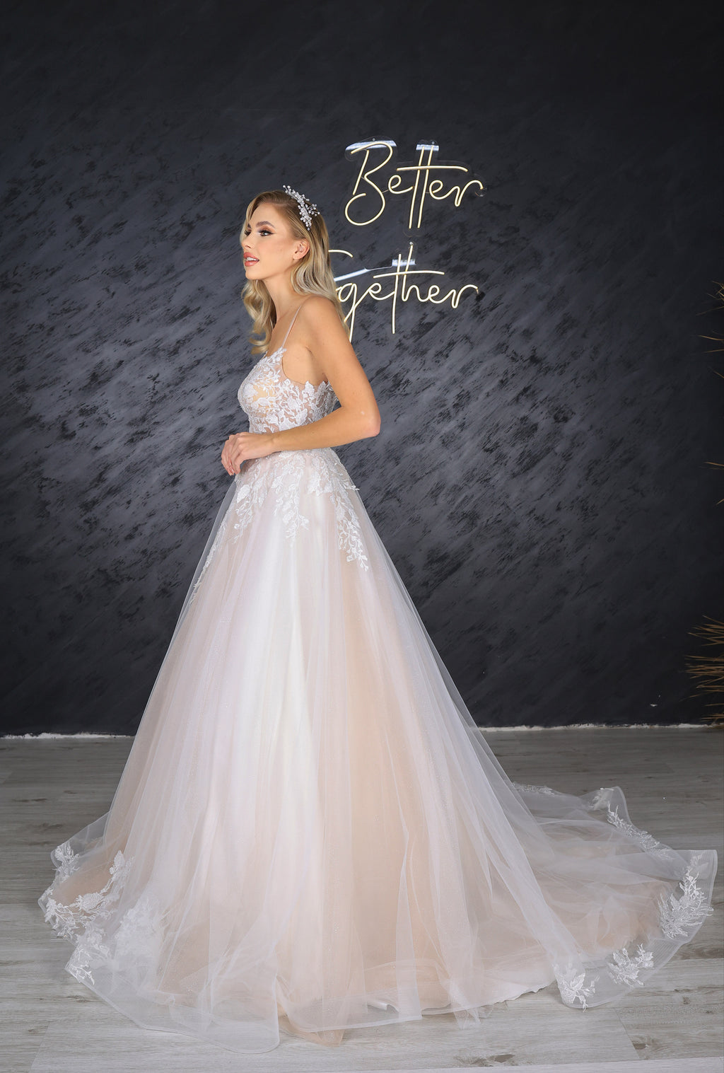 Lena narrow skirt a line wedding dress-3