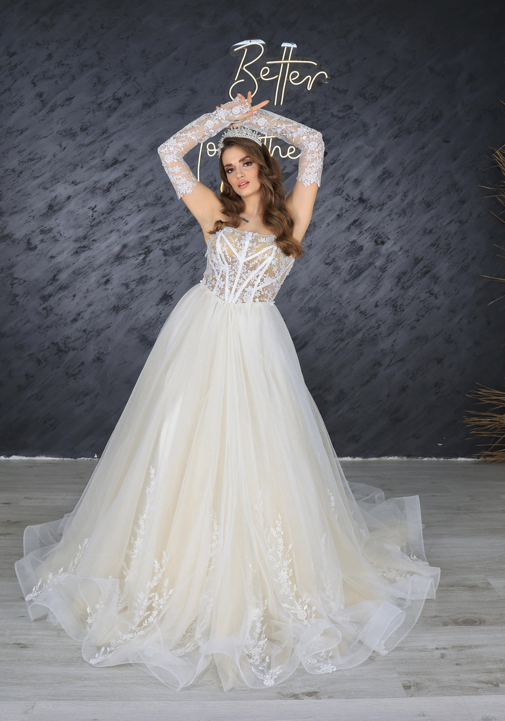 Karye narrow skirt a line wedding dress-1