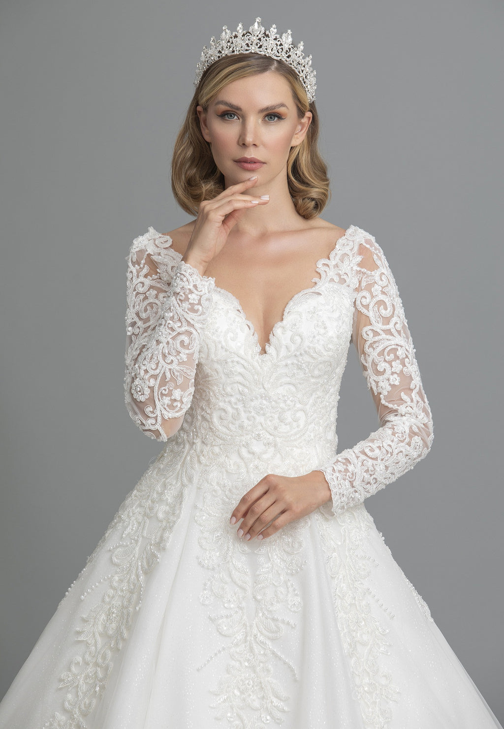 Sedef a line wedding dress-0
