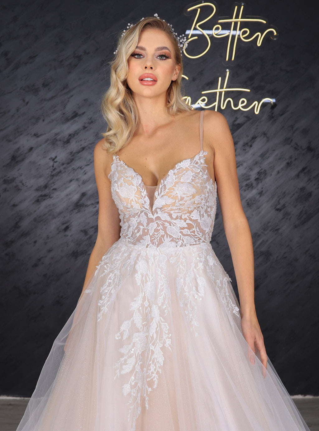 Lena narrow skirt a line wedding dress-0