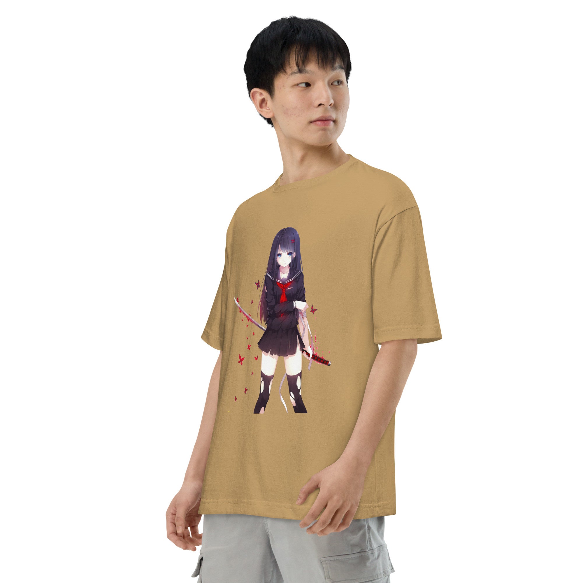 Kisara Tendo Unisex Oversized T-Shirt Black Bullet Anime Graphic Oversized Tees-32