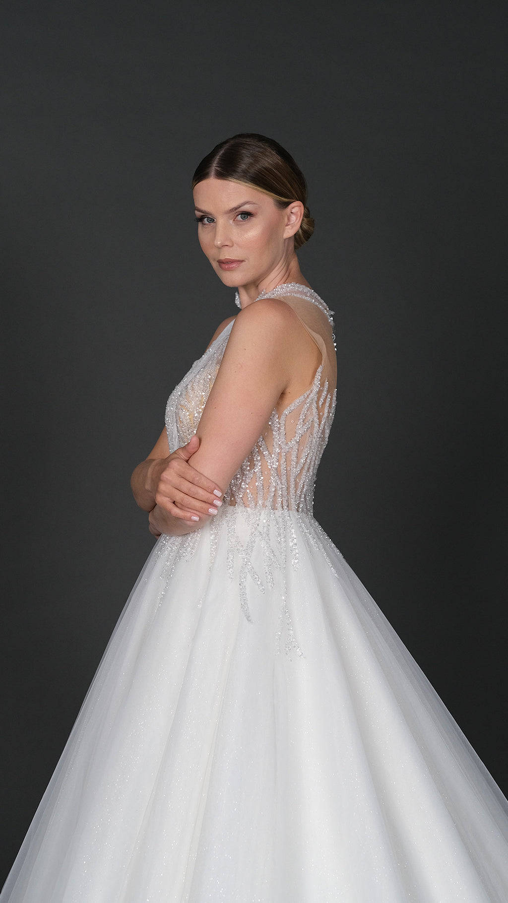Katre narrow skirt a line wedding dress-4