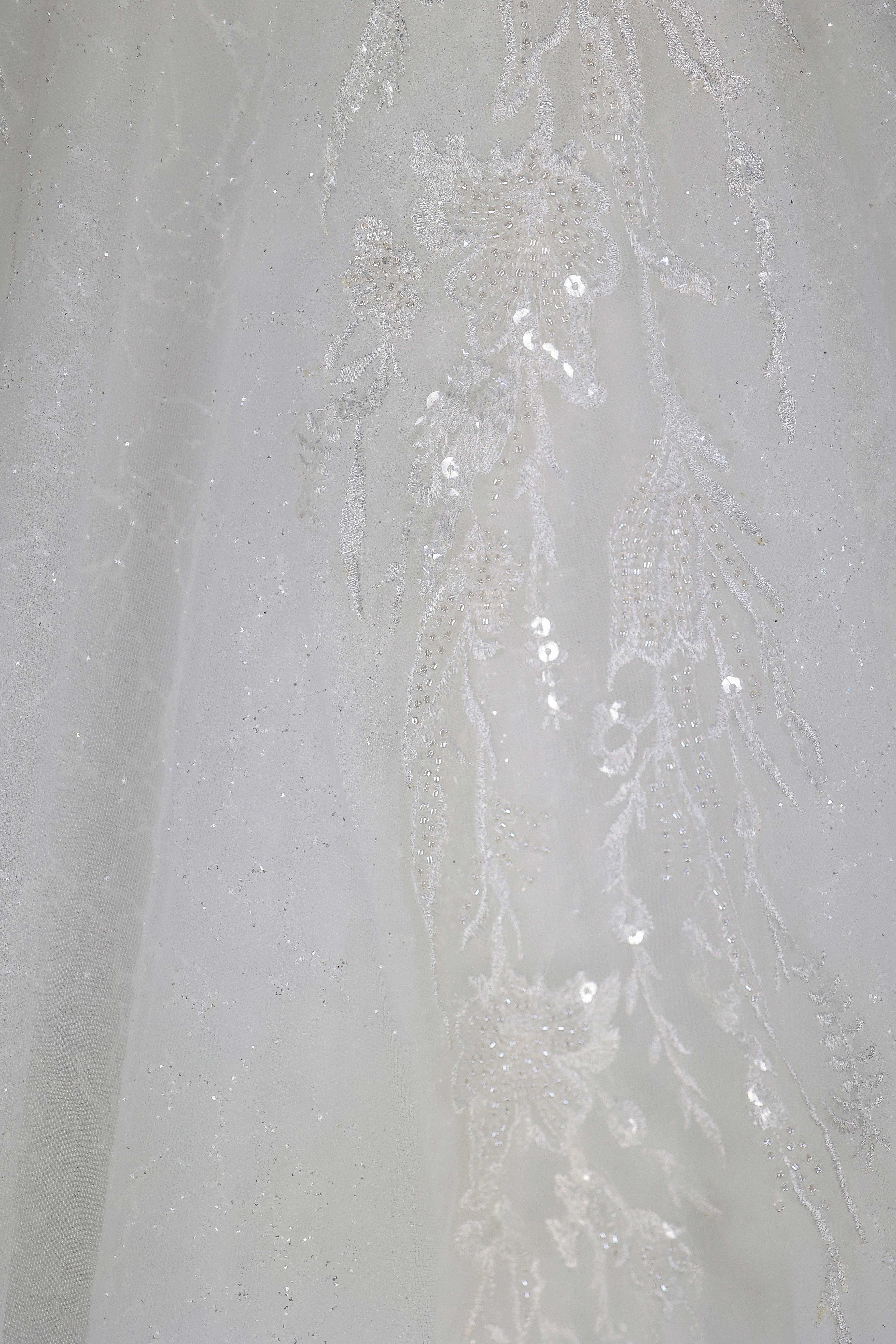 Edna narrow skirt a line wedding dress-4