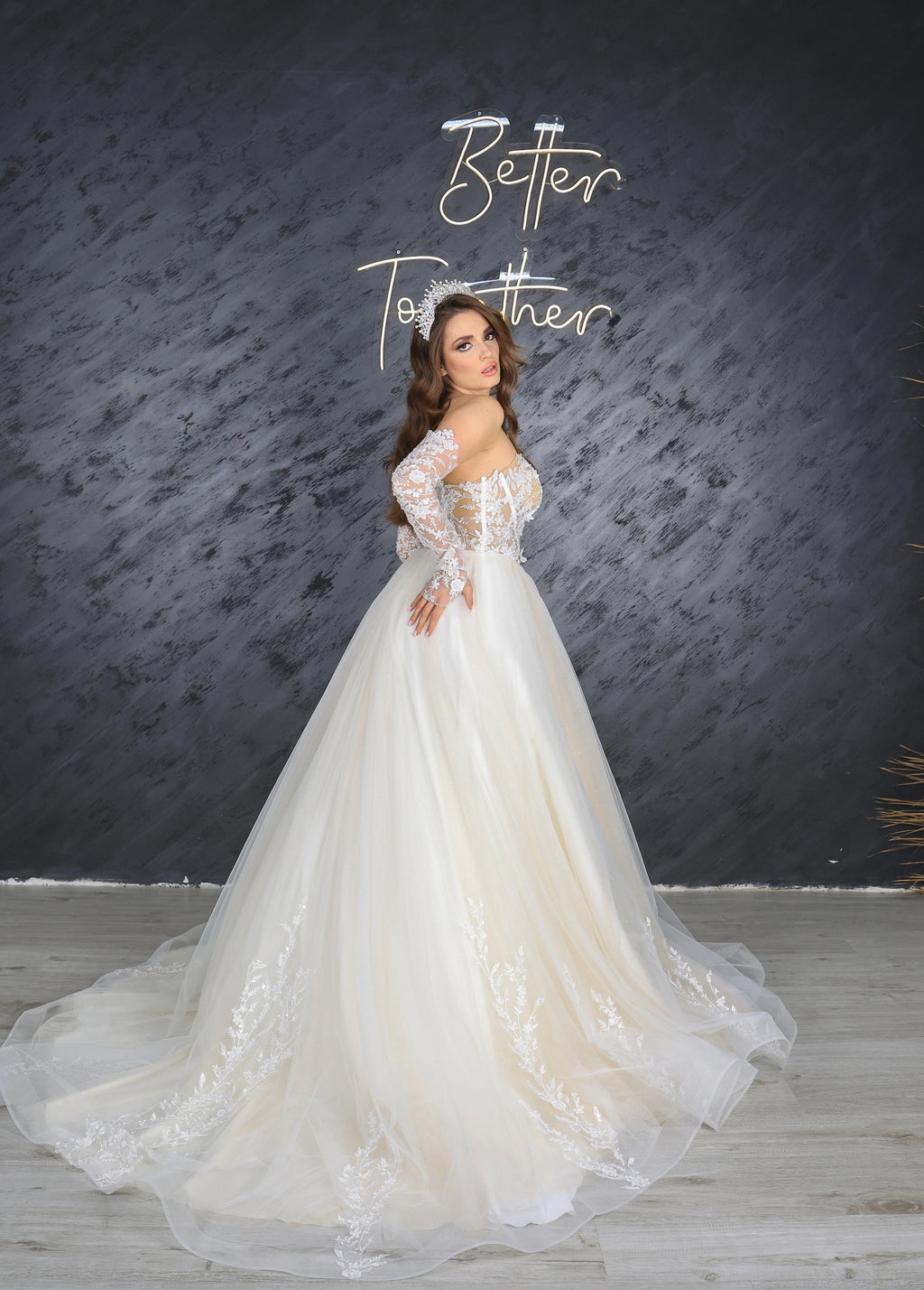 Karye narrow skirt a line wedding dress-4