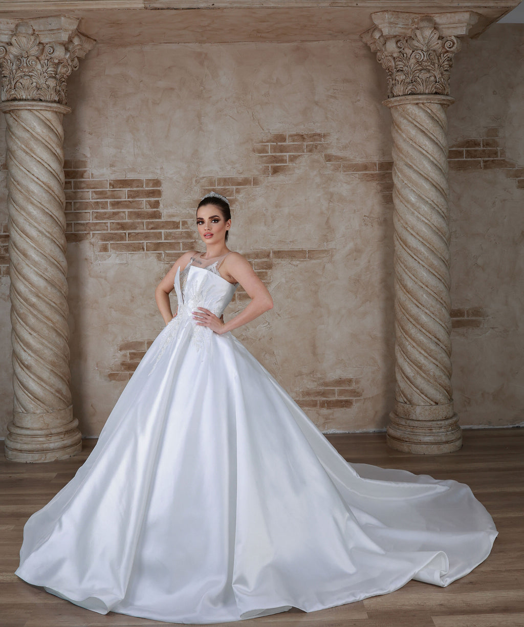 Sara a line wedding dress-3