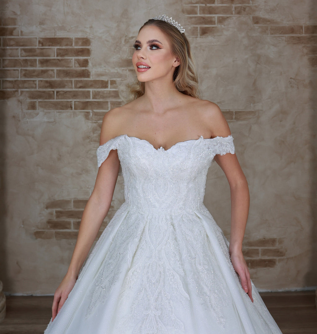 Meva a line wedding dress-0