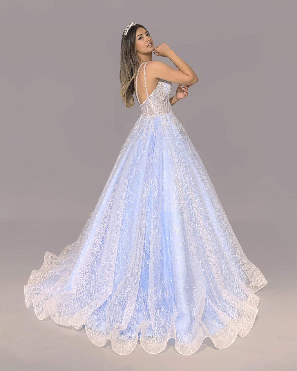 Mercan colored wedding dress-3