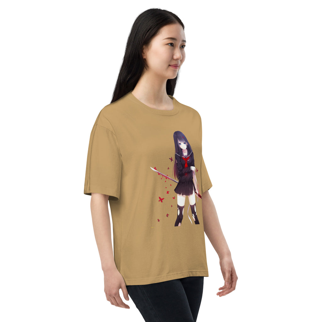 Kisara Tendo Unisex Oversized T-Shirt Black Bullet Anime Graphic Oversized Tees-30