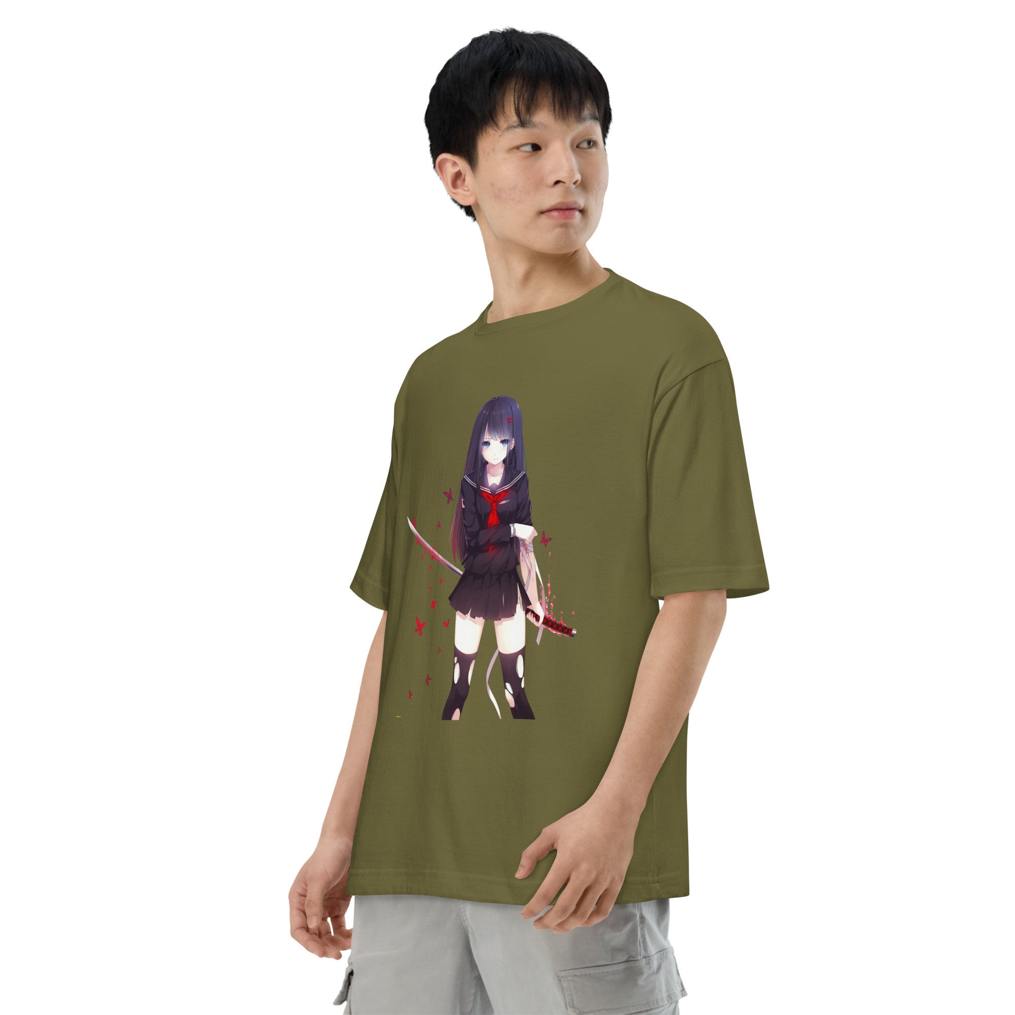 Kisara Tendo Unisex Oversized T-Shirt Black Bullet Anime Graphic Oversized Tees-26