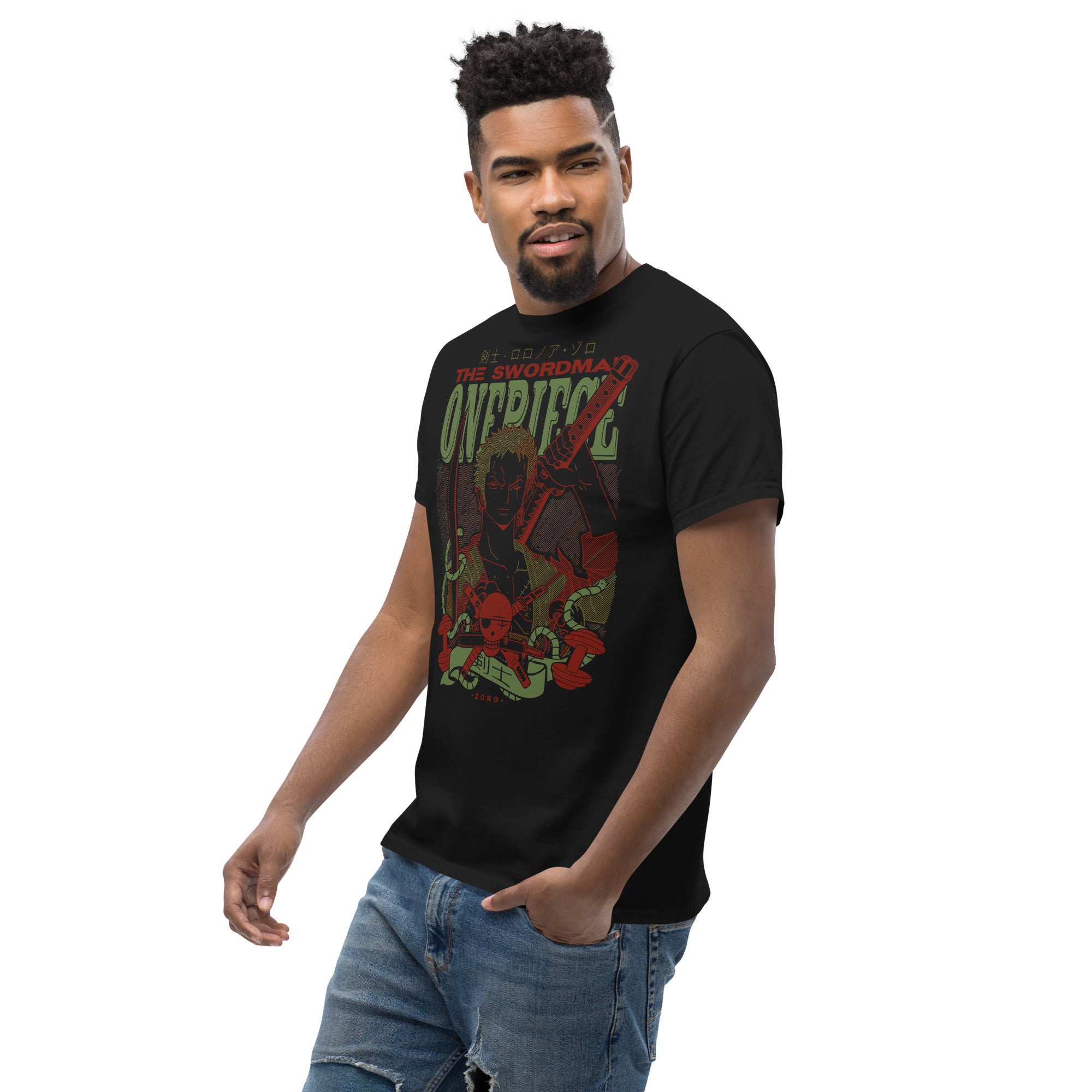 One Piece Anime Tees | Roronoa Zoro T-Shirt | Roronoa Zoro Tees | Anime T-Shirt-6