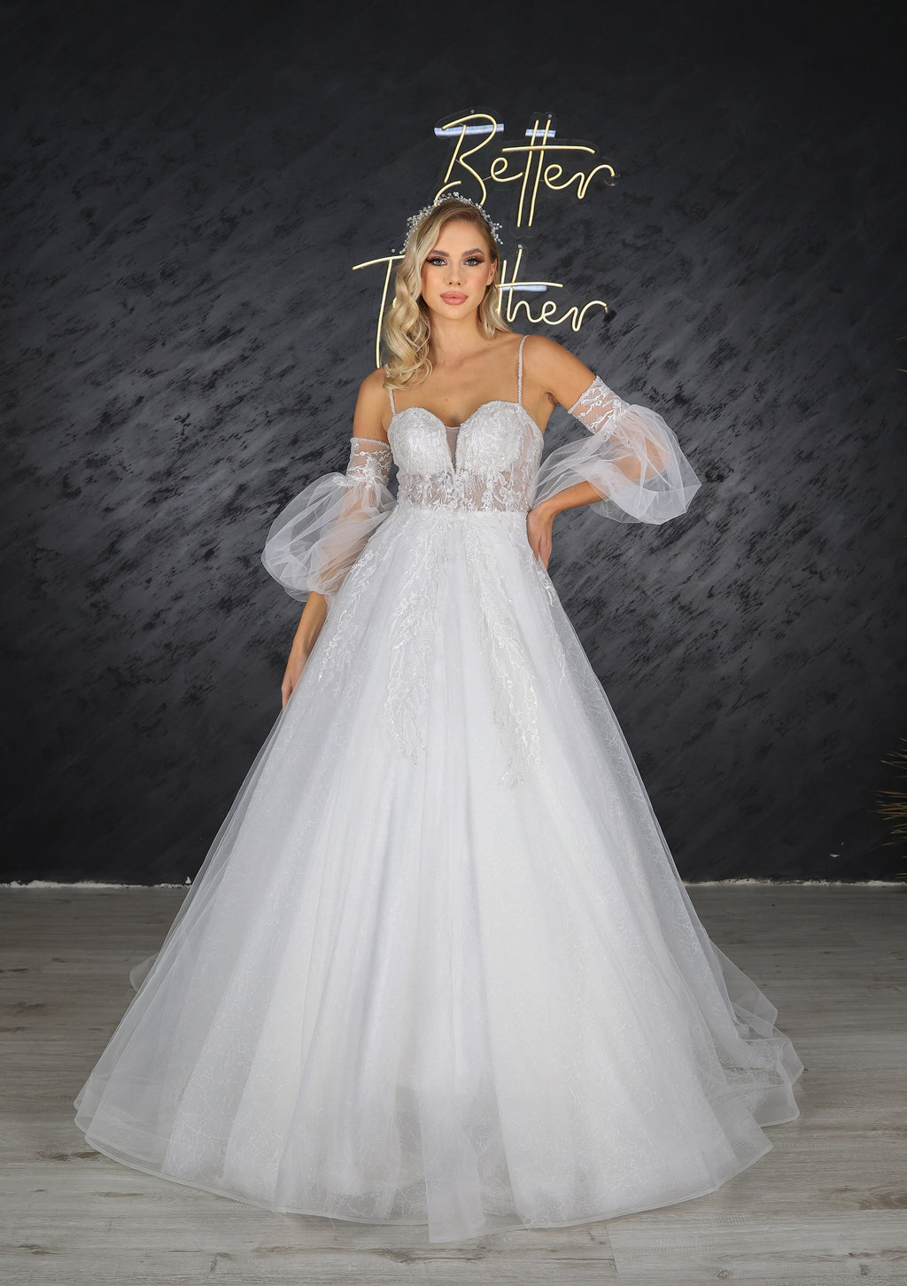 Edna narrow skirt a line wedding dress-1